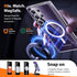 Samsung Galaxy S24 Ultra Case - 3 in 1 Magnetic, Crystal Clear, Mil-Grade Shockproof, No-Yellowing, with 2X Screen