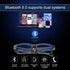 Smart Glasses with Bluetooth Speakers, One-Click Control, Clear Calls, Anti-Blue Light Lenses for Men Women - Black