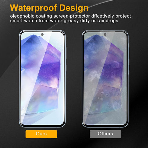 3 Pack Privacy Screen Protector for Samsung Galaxy A55 5G/A35 5G with 3 Pack Camera Lens Protector