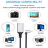 RIIEYOCA 4K Cable,90 4K etc.(20cm) Micro HDTV to HDTV Adapter Degree Up Angle Micro Male to Female Aluminum Short Nylon