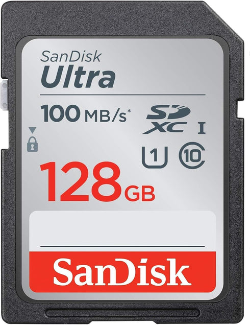 SanDisk Ultra SDXC 128GB SD Card Bundle for Olympus Mirrorless Camera - Works with E-M10 IV, OM-1 Mark II, E-M5 III