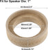uxcell 4 Pcs Universal 1 Inch Speaker Subwoofer Mounting Spacer Rings, Solid Wood, Beige