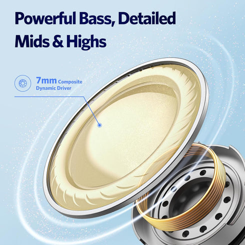 EarFun Free 2S Wireless Earbuds, Bluetooth Earbuds with Deep Bass, 4 Mics for Clear Calls, IPX7 Waterproof, 30H Playtime