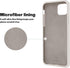 OTOFLY Soft Silicone Case for iPhone 12/12 Pro, Stone, Military Grade Drop Protection Anti-Scratch Microfiber