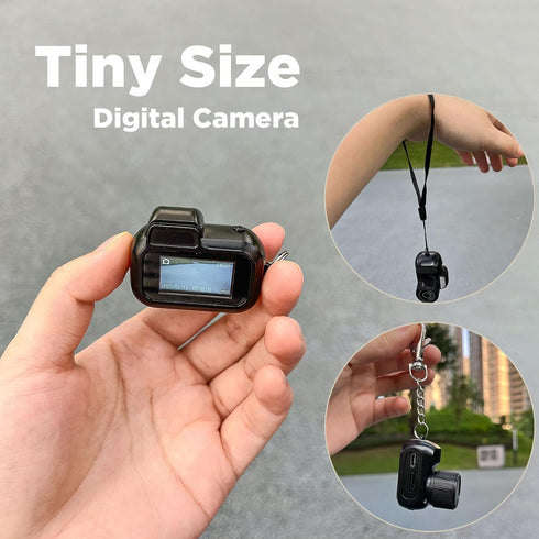 Sniegauu 32GB 1080P 6 Filters,0.96'' Mini Keychain Camera, Retro Micro with Card, Retro Snap Digital Camera HD Tiny