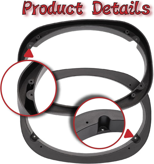 4pcs 6" X 9" Universal Plastic Vehicle Car Speaker Spacer Mounting Bracket Adapter