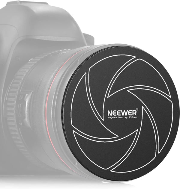 NEEWER 52mm Magnetic Aluminum Lens Cap, Compatible with K&F & Kase NEEWER 52mm Magnetic Lens Filters