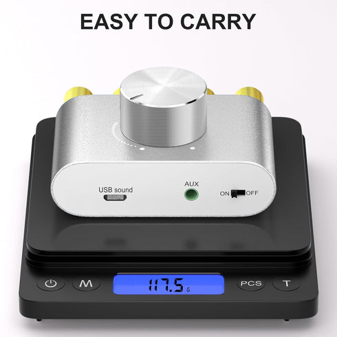 Facmogu F900S 160W Bluetooth 5.0 Mini Amplifier, 80Wx2 2.0CH Audio Power Amplifier with AUX/USB/BT Input & 12V 5A Power