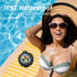 EBODA Waterproof Bluetooth Speaker - IP67 Shower Speaker with LED Light, Portable for Travel, Beach, Black Golden
