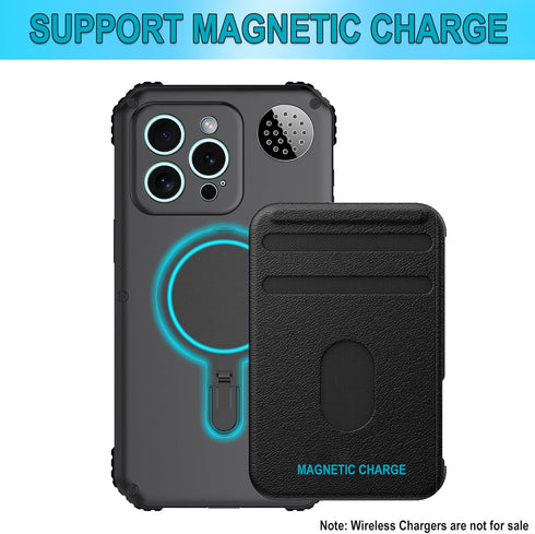 iPhone 15 Pro Max Phone Case, Compatible with MagSafe Military Grade Full Protection with Built-in Silicone Shockproof