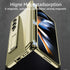 Shop Samsung Galaxy Z Fold 4 5G Clear Case with Gold Magnetic Hinge Protection, Adjustable Kickstand & Screen Protector.