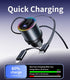DICMKY 4 17 16 15 14 13 Retractable Car Charger USB Hub with RGB Light, Port Car Charging Station Cigarette Lighter