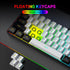 REBOCOON 61-Key 60% 8-Color 10/8/7) Compact RGB Gaming Keyboard Layout, Ergonomic Membrane Keys, Backlight, Plug & Play
