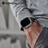 Fullmosa Leather Bands for Apple Watch, Compatible with 38mm, 40mm, 41mm, 42mm, 44mm, 45mm, 46mm, 49mm, Black/Smoky Grey