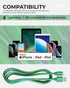 LIQUIPEL Powertek 6 ft iPhone Charger Cable, Fast Charging Lightning to USB Cord Adapter, MFI Certified (Green)