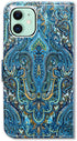 Case for iPhone 11, Princely Paisley Flip Leather Wallet Cover with Credit Card Slot & Kickstand