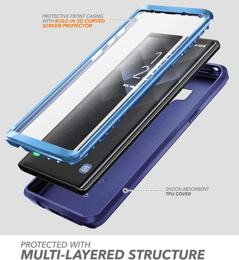 Clayco Rugged Mobile Phone Case for Samsung Galaxy Note 9 (2018 Release) - 5G 360 Degree Full Cover with Screen