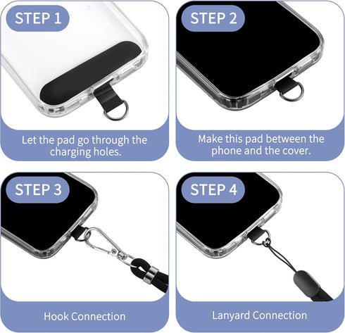 2 Pcs-1 Strap,1 2 CACOE Cell Phone Lanyard Pcs Adjustable Neck Pcs Wrist Strap, Pcs Pads, Universal Crossbody