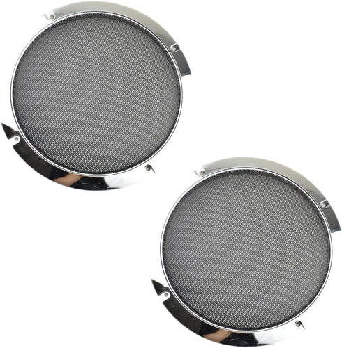 2PCS Audio Speaker Cover Mesh Grills Horn Guard with Screws for Car (10 Inch, Silver)