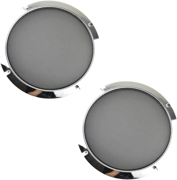 2PCS Audio Speaker Cover Mesh Grills Horn Guard with Screws for Car (10 Inch, Silver)