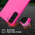 KIOMY Samsung Galaxy S22 5G Case, Shockproof Bumper Protective Cover with Airbags Corners, Hot Pink Color