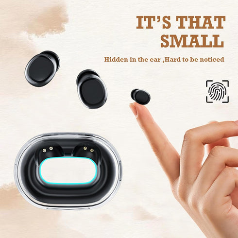 Mini Small Bluetooth Earbuds, Invisible Wireless for Small Ear Canals, Discreet Hidden Earbuds for Small Ears