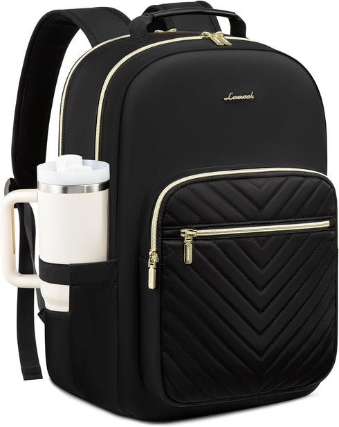 LOVEVOOK Laptop Backpack for Women with Giant Tumbler Holder 15.6 inch,Designer Travel