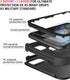 Diverbox Heavy Duty Protection Case for iPhone X/Xs, Shockproof with Tempered Glass Screen Protector, Black