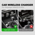 Compatible with Volkswagen Jetta Sprint 2019-2023 Wireless Charger Pad, Silicone Dual Charging Ports 15W Adapter (Black)