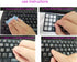 2PCS Matte Vinyl Japanese Keyboard Stickers, Hiragana Letters Replacement Sticker with White Font on Black Background