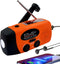5000mAh Weather Emergency Radio, Portable Solar AM/FM/NOAA Hand Crank Radio with SOS, Power Bank (Orange)