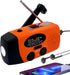 5000mAh Weather Emergency Radio, Portable Solar AM/FM/NOAA Hand Crank Radio with SOS, Power Bank (Orange)