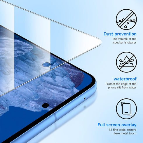3 Pack Google Pixel 8A 5G Screen Protector & Camera Lens Protector, Full Coverage, HD Photography, Rapid Adsorption,