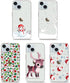 Lafunda Cute Clear Glitter Xmas Snowflake Series Protective Phone Case for iPhone 15 for Women Girls Kids Men (Tree)