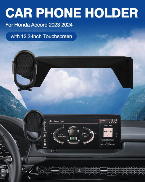 Autorder Car Phone Holder for 2023-2025 Honda Accord, 12.3-Inch Screen Cell Phone Mount, Hands-Free 360 Degree Rotation