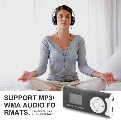 Lizusidtsy MP3 16GB 079825 Mini USB Clip Player Player LCD Screen Mini SD TF Card