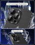 3D Metal Tempered Glass Camera Lens Protector for iPhone 15 Pro/Pro Max - Anti-Explosion Black Cover