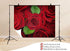 UPXIO 10x7ft Red Roses with Green Leaves Backdrop Romantic Floral Bouquet Photo Background Tapestry for Valentine's Day