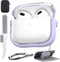 Valkit Compatible Airpods 3rd Generation Case Clear, Airpods 3 Case Cover with Lock & Cleaner Kit, Soft Shockproof