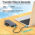 YUANSHAN 10-in-1 4K 100W 1 3.0, 2 2.0, 3.5mm Docking Station Dual Monitor, USB C Hub with Dual HDMI, VGA, PD, x USB x