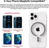 TALK WORKS Magnetic Desktop Mount Compatible w/iPhone 15/15 Pro/15 Pro Max, 14/14 Plus/14 Pro/14 Pro Max, 13/13 Mini/13 Pro/13 Pro Max, 12/12 Mini/Pro/Max MagSafe iPhone Case-Black (Does Not Charge)