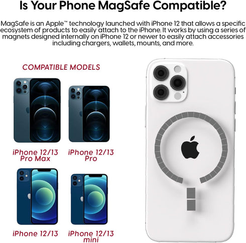 TALK WORKS Magnetic Desktop Cell Phone Stand for iPhone 15/Pro/Max, Compatible with MagSafe iPhone Cases and Charging