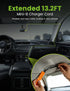 V1V1P -13FT/4M Anina Mini USB Mini-B Dash Cam Power Cord Left Angle Charging Cable Dash Camera Car Charger for Rexing