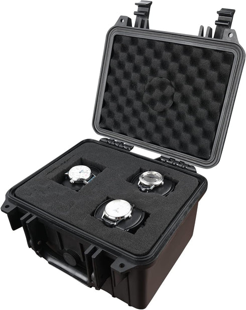 MEIJIA Portable All Weather Waterproof Camera Case with Foam, Fits Drones and Camera Equipment, 10.62 x 9.68 x 6.87