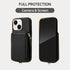 ZVE iPhone 13 Wallet Case with Wristlet - Zipper Leather Case with RFID Blocking Card Holder Slots