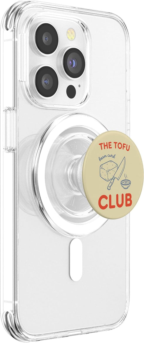 Funny Tofu Social Club T-Shirt The Tofu Club Bean Curd PopSockets PopGrip for MagSafe