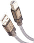 Printer Cable 10Ft, USB Type A Male to B Male, High Speed for HP, Canon, Lexmark, Dell, Xerox, Samsung
