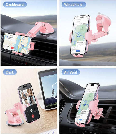 VICSEED Phone Holders for Car, Universal Cell Phone Mount with Super Suction Power for Dashboard Windshield Vent