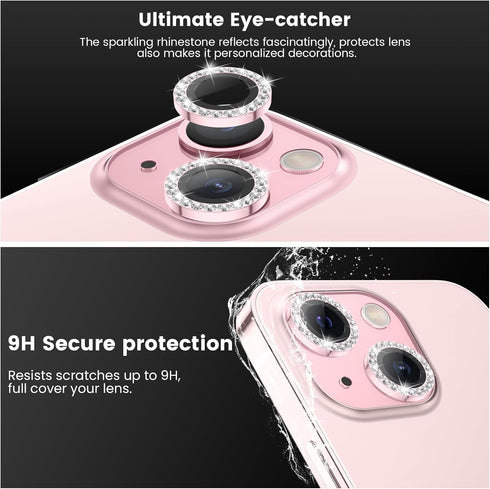 Tensea Camera Lens Protector for iPhone 15 / iPhone 15 Plus, 9H Tempered Glass, HD Clear, 6.1 inch/6.7 inch