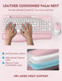 Wireless Keyboard and Mouse Combo, EAYBLLY Wave Keys Ergonomic Keyboard with Wrist Rest, 2.4GHz Set